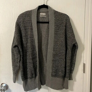 Urban Outfitters dark gray knit cotton blend sweater cardigan oversized medium